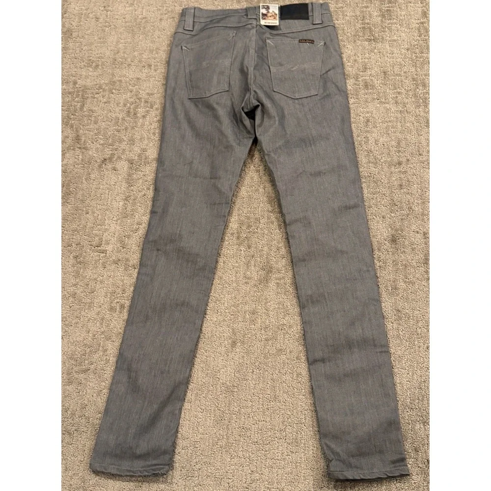 Nudie Jeans Co 29W 34L  Lean Dean Grey  Stretch Gray Denim NWT (B1)